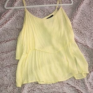 Yellow flowy tank top